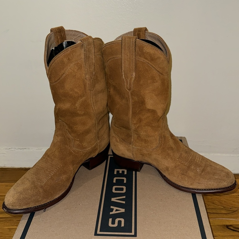 Tecovas men’s Johnny honey suede cowboy boots 10.5D